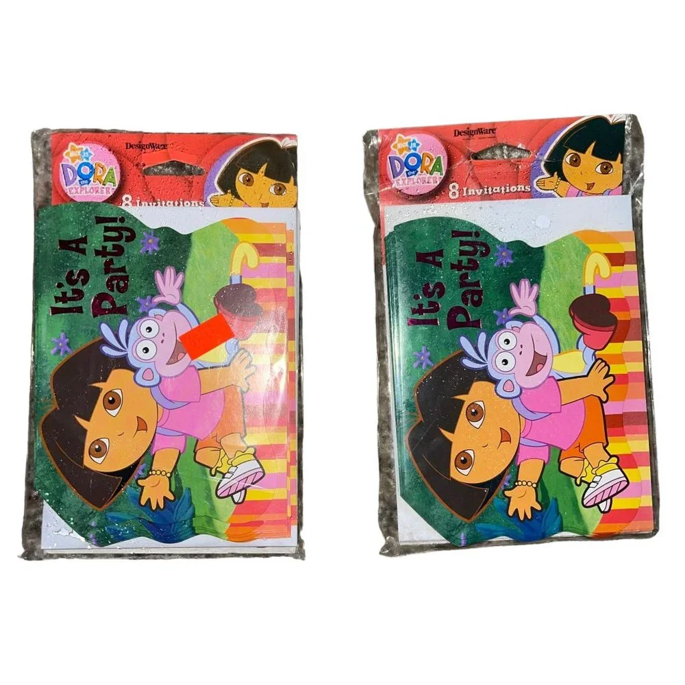NIP American Greeting Dora The Explorer Birthday Party Invitations 2 Packs of 8